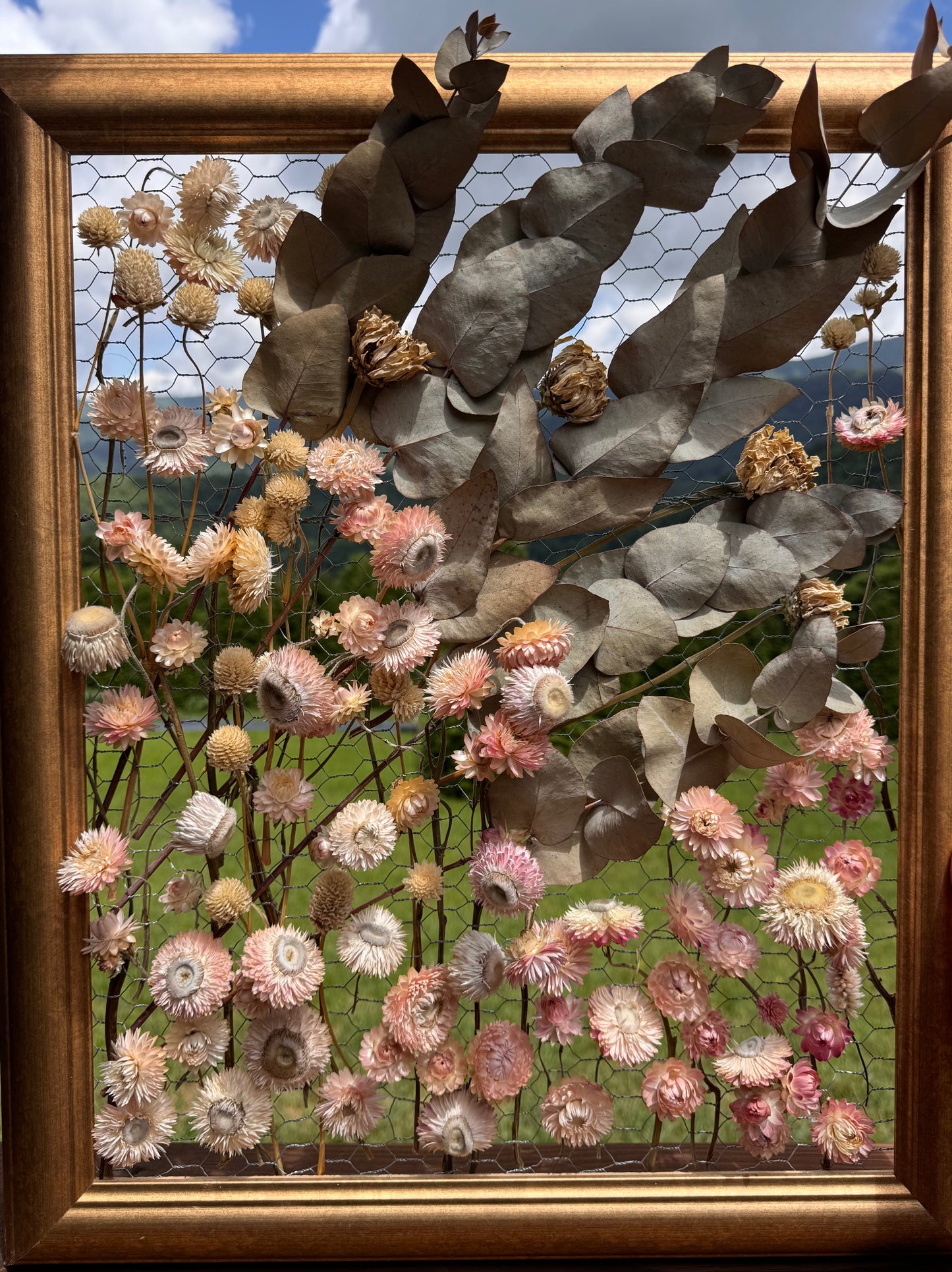 Everlasting Flower Panel-Elegant Pinks